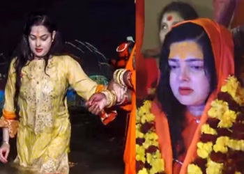 ഗംഗയിൽ പുണ്യസ്‌നാനം; മഹാകുംഭമേളയിൽ സന്യാസം സ്വീകരിച്ച് നടി മമത കുൽക്കർണി