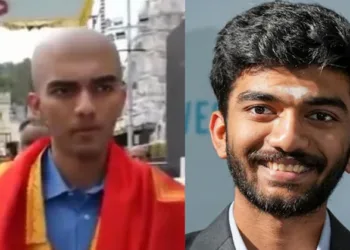 തിരുമലയിലെത്തി തല മുണ്ഡനം ചെയ്ത് ഗുകേഷ്; ലോക ചാമ്പ്യനായതിനുള്ള നന്ദിയെന്ന് താരം