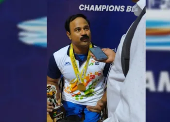 നിശ്ചയദാർഢ്യത്തിന്റെ കരുത്ത് ; ഖേലോ ഇന്ത്യ പാരാ പവർലിഫ്റ്റിങ്ങിൽ 65 കിലോ വിഭാഗത്തിൽ സ്വർണ്ണ മെഡൽ നേട്ടവുമായി കേരളത്തിന്റെ ജോബി മാത്യു