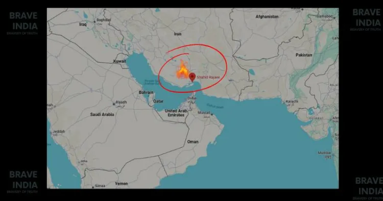 Map of Shahid Rajaee Port and neighboring countries
