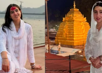 ‘നിരന്തരമായ ഒഴുക്കിനിടയിലെ നിശ്ചലതയുടെ നിമിഷങ്ങൾ’; സാറാ അലിഖാൻ കാമാഖ്യയിൽ