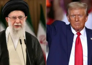 (FILES) (COMBO) This combination of pictures created on November 07, 2024 shows Iran's supreme leader Ayatollah Ali Khamenei (L) speaks after casting his ballot during the runoff presidential election in Tehran on July 5, 2024, and former US President and Republican presidential candidate Donald Trump (R) waves at supporters at the end of a campaign rally at PPG Paints Arena in Pittsburgh, Pennsylvania on November 4, 2024. President Donald Trump said June 21, 2025 the US military has carried out a "very successful attack" on three Iranian nuclear sites, including the crucial underground uranium enrichment facility at Fordo. Trump said a "full payload of BOMBS" was dropped on Fordo, in a surprise announcement that came just two days after he had apparently opened a two-week window for diplomacy. (Photo by ATTA KENARE and CHARLY TRIBALLEAU / AFP)