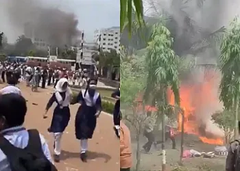 ബംഗ്ലാദേശ് വ്യോമസേനാ വിമാനം സ്കൂളിന് മുകളിൽ തകർന്നുവീണു ; 16 മരണം, നിരവധി പേർക്ക് പരിക്ക്