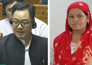 ‘124 നോട്ട് ഔട്ട്’ കോൺഗ്രസ് മാപ്പ് പറയുമോ? മിന്റ ദേവിയെ അപമാനിച്ചതിൽ ചോദ്യവുമായി കേന്ദ്രമന്ത്രി കിരൺ റിജ്ജു