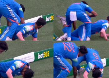 ഇതിലും ഭേദം ആ പന്ത് നേരെ ബൗണ്ടറിയിലേക്ക് പോകുന്നത് ആയിരുന്നു, ചിരിപ്പിച്ച് ഹർഷിതും സുന്ദറും; വീഡിയോ ഏറ്റെടുത്ത് സോഷ്യൽ മീഡിയ