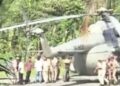 വൻ സുരക്ഷാ വീഴ്ച, രാഷ്ട്രപതി സഞ്ചരിച്ച ഹെലികോപ്റ്റർ കോൺഗ്രീറ്റിൽ താഴ്ന്നു