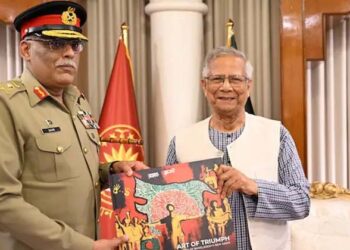 ചൊറിഞ്ഞാൽ കരയേണ്ടി വരും… ഇന്ത്യൻ പ്രദേശങ്ങളെ ഉൾപ്പെടുത്തി ‘ വിവാദ ഭൂപടം’: പാക് ജനറലിന് സമ്മാവുമായി ബംഗ്ലാദേശ്