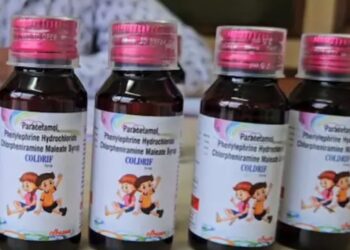 14 കുട്ടികളുടെ മരണത്തിന് കാരണമായ കോൾഡ്രിഫ് കഫ് സിറപ്പിൽ ഉയർന്ന അളവിൽ ഡൈഎത്തിലീൻ ഗ്ലൈക്കോൾ ; മരുന്ന് നൽകിയ ഡോക്ടറും അറസ്റ്റിൽ