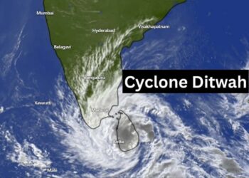 ദിത്വാ ചുഴലിക്കാറ്റ് ശക്തി പ്രാപിക്കുന്നു ; അടുത്ത ആറ് ദിവസങ്ങളിൽ ദക്ഷിണേന്ത്യയിൽ കനത്ത മഴയ്ക്ക് സാധ്യത