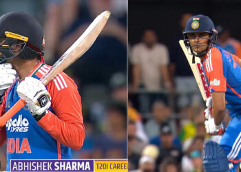 ശക്തമായ ഇടിമിന്നലിനിടയിലും തീയായി ഓപ്പണമാർ, ചരിത്രം കുറിച്ച് അഭിഷേക് ശർമ്മ; പിന്നിലാക്കിയത് ഇന്ത്യൻ താരത്തെ