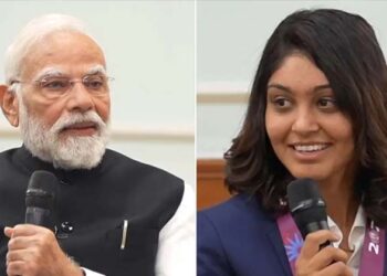 മോദീജി അങ്ങയുടെ ചർമ്മ സംരക്ഷണ രഹസ്യം എന്താണ്: പ്രധാനമന്ത്രിയോടൊപ്പമുള്ള സൗഹൃദ സംഭാഷണത്തിനിടെ എല്ലാവരെയും പൊട്ടിച്ചിരിപ്പിച്ച് ഹർലിൻ ഡിയോൾ