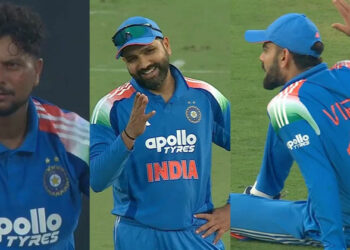 കുറുമ്പ് ലേശം കൂടുന്നുണ്ട് ചെക്കാ നിനക്ക്, കുൽദീപിനെ കളിയാക്കി രോഹിത് അടിക്കാൻ കൈയോങ്ങി കോഹ്‌ലി; വീഡിയോ കാണാം