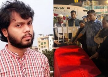 ഇന്ത്യയെ പാകിസ്താനും ബംഗ്ലാദേശിനും വീതംവെച്ച് പോസ്റ്റ് ; മണിക്കൂറുകൾക്കുള്ളിൽ വെടിയേറ്റു ; ഉസ്മാൻ ഹാദിയുടെ മൃതദേഹം ദേശീയ പതാക പൊതിഞ്ഞ് ധാക്കയിലെത്തി