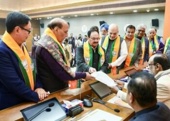 37 നാമനിർദ്ദേശം, ഏകകണ്ഠമായി ഒരൊറ്റ പേര് ; ബിജെപി അധ്യക്ഷനായി എതിരില്ലാതെ തിരഞ്ഞെടുക്കപ്പെട്ട് നിതിൻ നബിൻ