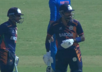 പാണ്ഡ്യ ഷോ! ഒരോവറിൽ 5 സിക്സറുകൾ; 68 പന്തിൽ സെഞ്ച്വറിയുമായി ഹാർദിക് പാണ്ഡ്യയുടെ വിളയാട്ടം