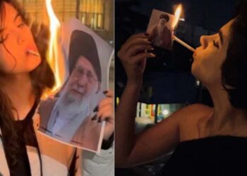 കത്തുന്നത് ഖമേനിയുടെ ചിത്രം,കനലിൽ വിരിയുന്നത് ഇറാനിലെ പെൺകരുത്ത്;മതനിയമങ്ങളെ ചവിട്ടിമെതിച്ച് ഇറാനിലെ വനിതകൾ