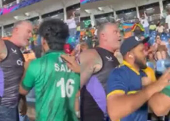 ഹാരി ബ്രൂക്കിന്റെ സെഞ്ച്വറി ആഘാതത്തിൽ പാകിസ്ഥാൻ പുറത്തേക്ക്; ആരാധകർ തമ്മിൽ കയ്യാങ്കളി, ഇംഗ്ലീഷ് ആരാധകന്റെ ആ ഇടി കിട്ടിയിരുന്നേൽ