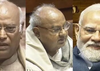 “ഞങ്ങളെ സ്നേഹിച്ചു, കല്യാണം കഴിച്ചത് മോദിയെ”; ദേവഗൗഡയെ ട്രോളി ഖാർഗെ, പൊട്ടിച്ചിരിച്ച് പ്രധാനമന്ത്രി! രാജ്യസഭയിൽ വിരമിക്കൽ പ്രസംഗത്തിനിടെ ചിരിപ്പൂരം