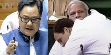 ‘കണ്ണടച്ച് കാണിക്കുന്നു, കെട്ടിപ്പിടിക്കുന്നു’: രാഹുൽ ഗാന്ധിയെ പരിഹസിച്ച് കിരൺ റിജിജു