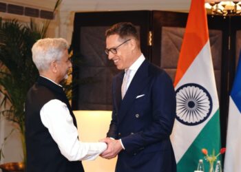 ഫിൻലാൻഡ് പ്രസിഡന്റ് അലക്സാണ്ടർ സ്റ്റബ് ഇന്ത്യയിൽ ; എസ് ജയശങ്കറുമായി കൂടിക്കാഴ്ച നടത്തി