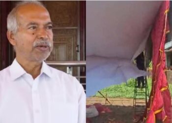 പകയടങ്ങാതെ സിപിഎം ; പയ്യന്നൂരിൽ വി. കുഞ്ഞികൃഷ്ണന്റെ തെരഞ്ഞെടുപ്പ് കമ്മിറ്റി ഓഫീസ് പൊളിച്ചു