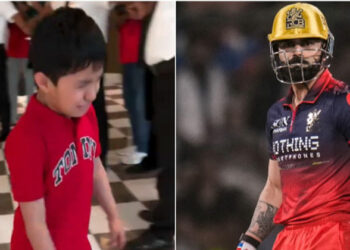 കോഹ്‌ലിയെ അടുത്ത് കണ്ടിട്ടും ഓട്ടോഗ്രാഫ് കിട്ടിയില്ല; ബാറ്റ് നിലത്തെറിഞ്ഞ് പൊട്ടിക്കരഞ്ഞ് കുട്ടി ആരാധകൻ; ആർസിബി ഹോട്ടലിൽ നിന്നുള്ള കാഴ്ച നോവാകുന്നു