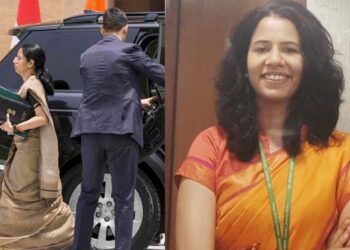 മോദി മുൻസീറ്റിൽ, പിന്നിൽ ഫയലുകളുമായി ഈ യുവതി: സോഷ്യൽ മീഡിയ തിരയുന്ന ആ ‘നിഗൂഢ’ വ്യക്തി,ആരാണ് നിധി തിവാരി?