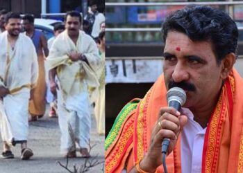 പിണറായി വിജയന്റെ സങ്കടം ബോധിപ്പിക്കാനാണ് മകനെ ഗുരുവായൂരിലേക്ക് പറഞ്ഞയച്ചത്:സിപിഎമ്മിൻ്റേത് ഇരട്ടത്താപ്പ്: ബി. ഗോപാലകൃഷ്ണൻ