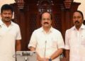 തമിഴ്നാട് സ്പീക്കറായി ജെ.സി.ഡി പ്രഭാകർ ; പേര് നിർദ്ദേശിച്ചത് വിജയ് ; തിരഞ്ഞെടുക്കപ്പെട്ടത് എതിരില്ലാതെ