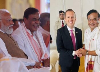 അസം സർക്കാരിന്റെ സത്യപ്രതിജ്ഞയിൽ പങ്കെടുത്ത് യുഎസ് അംബാസഡർ സെർജിയോ ഗോർ ; ഹിമന്ത യുഗത്തിന് ആശിർവാദവുമായി മോദിയും അമിത് ഷായും