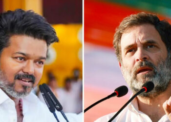 ഫ്ലക്സ് ഉയർത്തി കാത്തിരുന്ന് കോൺഗ്രസ് പ്രവർത്തകർ, നേതാക്കളെ കാണാതെ വിമാനത്താവളത്തിലേക്ക് തിരിച്ച് വിജയ്; ദില്ലിയിൽ കണ്ടത് നാടകീയ രംഗങ്ങൾ