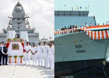 മറഞ്ഞിരുന്ന് ആക്രമിക്കുന്ന ഇന്ത്യയുടെ പുതിയ വേട്ടക്കാരൻ സമുദ്രത്തിലേക്ക് ; സ്റ്റെൽത്ത് ഫ്രിഗേറ്റ് മഹേന്ദ്രഗിരി നാവികസേനയ്ക്ക് കൈമാറി