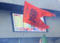 കാവിക്കൊടിയിൽ മഹാത്മ അയ്യങ്കാളി ; മാരാർജി ഭവനിലെ ബിജെപിയുടെ വിജയാഘോഷം ചർച്ചയാകുന്നു
