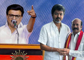 കൊളത്തൂരിൽ സ്റ്റാലിൻ പിന്നിൽ; ചേപ്പോക്കിൽ ഉദയനിധിയും പതറുന്നു; തമിഴ്നാട്ടിൽ ഡിഎംകെയെ ഞെട്ടിച്ച് വിജയ് തരംഗം