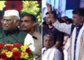 ഒന്നിനും കൊള്ളാത്തവന്മാരെ, ഇവിടെ വ്യക്തിപൂജയില്ല; ഡി.കെ ശിവകുമാറിനായി മുദ്രാവാക്യം വിളിച്ച പ്രവർത്തകരെ വേദിയിൽ വെച്ച് ശാസിച്ച് മല്ലികാർജുന ഖാർഗെ