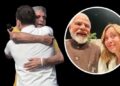 മോദിയെ പരിഹസിക്കുന്ന ആലിംഗന നാടകവുമായി പൊതുവേദിയിൽ രാഹുൽ ഗാന്ധി ; ജോർജിയ മെലോണിക്കെതിരെയും പരിഹാസം