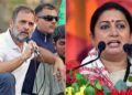 രാഹുലിന് മറുപടിയുമായി സ്മൃതി ഇറാനി; വനിതാ സംവരണ ബില്ലിന് പിന്തുണ നൽകാൻ വെല്ലുവിളി