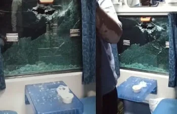 ദുരന്തോ എക്സ്പ്രസിന് നേരെ കല്ലേറ്; ചില്ലുകൾ തകർന്ന് യാത്രക്കാരന് പരിക്ക്