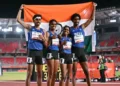 ഏഷ്യൻ ഗെയിംസിൽ ഇന്ത്യയ്ക്ക് വീണ്ടും അഭിമാനനേട്ടം: മിക്സഡ് റിലേയിൽ വെള്ളി മെഡൽ