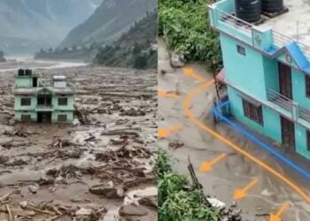 പ്രളയതാണ്ഡവത്തിലും അടിയറവ് പറയാതെ ആ പച്ച വീട്; നേപ്പാളിൽ വിസ്മയമായി ‘അത്ഭുത ഭവനം; അത്ഭുതമായി കുടുംബത്തിന്റെ അതിജീവന കഥ