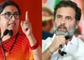 രാഹുൽ ഗാന്ധിയുടേത് തരംതാണ സ്ത്രീവിരുദ്ധ പരാമർശം ; വാർത്ത ഉണ്ടാക്കാനുള്ള വിലകുറഞ്ഞ പ്രസ്താവനയെന്ന് സ്മൃതി ഇറാനി